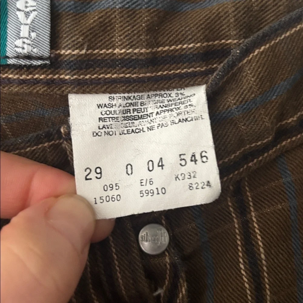 Vintage Levi’s SilverTab “Boy’s Cut” Plaid Jeans - Picture 6 of 9